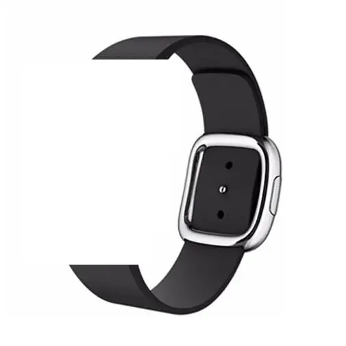 Темно-синий Кожаный современный ремешок с пряжкой для Apple Watch band 4 42 мм/38 мм iwatch band 3 44 мм/40 мм correa браслет аксессуары для часов - Цвет: Темно-синий