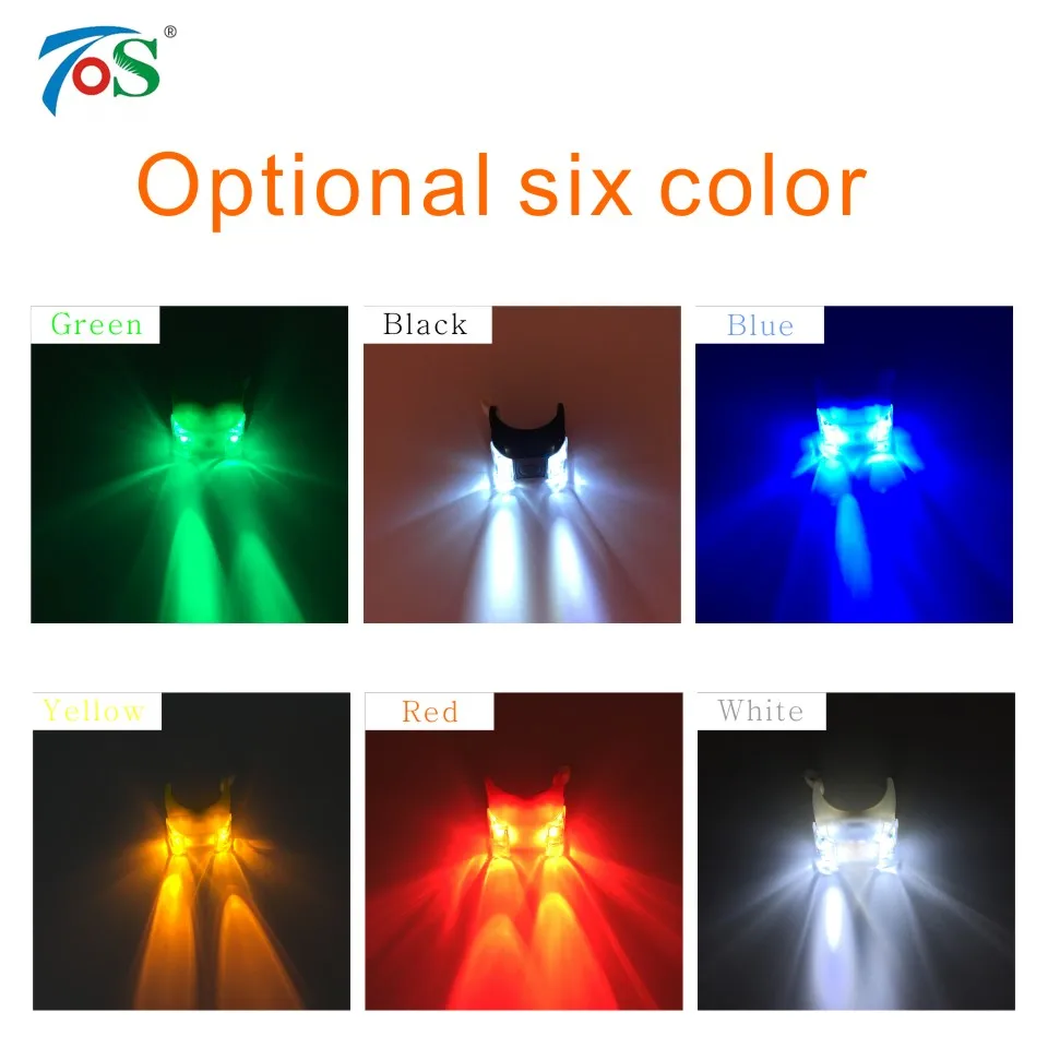 

TOS 1PC LED Eyes Bike Light Bicycle Strobe Tail Rear Wheel Spoke Light Flashlight Bicycle Accessories Bike Front Handlebar Light