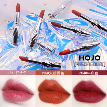 

HOJO matte lipstick silver noble apperance sexy red orange nude lip gloss waterproof long lasting moisture lipstick pen BN127