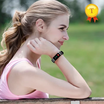 

2018 newest girl Bluetooth Smart Band Color screen Bracelet real IP68 Waterproof Swim Heart Rate monitor Smart band for iphone x