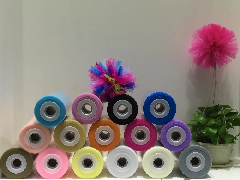 

2017 New Arrival 40 Colors Tutu Tulle 100% Nylon Soft Tulle Roll 100Yards