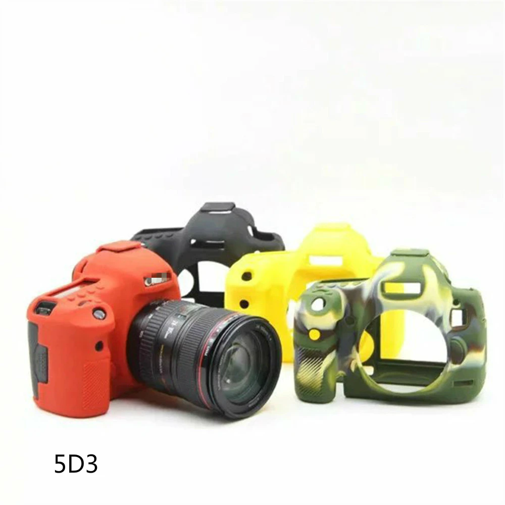 

FGHGF 5D Mark III 3 Camera Bag Soft Silicone Rubber Protective Camera Body Cover Case Skin For Canon 5DSR 5D3