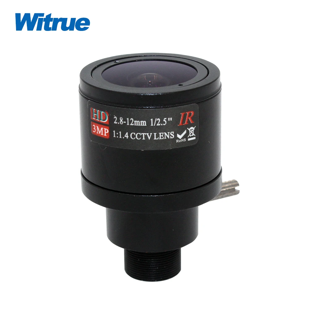 

Witrue 3.0Megapixel M12 HD 2.8-12mm Varifocal cctv IR HD Lens,F1.4,manual focus zoom,view angle 90~28degree