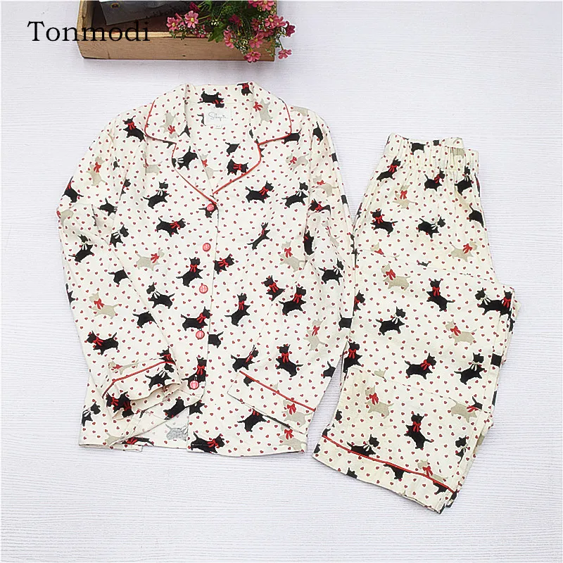 

New Pajamas For Women Spring And Autumn Long Sleeve Cotton Sleepwear Womens Pajamas Set Trousers
