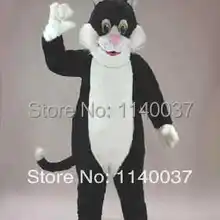 Черно-белый костюм талисмана кота Модный на заказ костюм тема косплей наборы мультфильм персонаж аниме карнавальный костюм нарядное платье