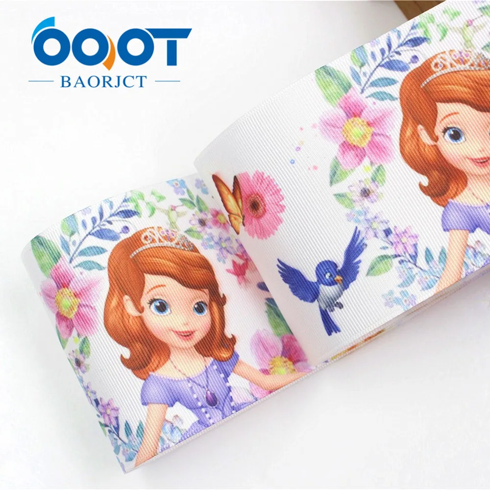 

1043 - 3 inch 75mm Cartoon Printed grosgrain ribbon , 10 yards DIY handmadeHair accessories Material wedding gift wrap