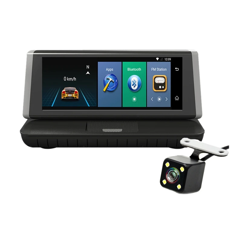 

Camlive 4G 8 Inch Bluetooth Gps Navigation Car Camera Hd1080P Dual Cams Remote Monitor Function Car Dvr Android 5.1 Car Record