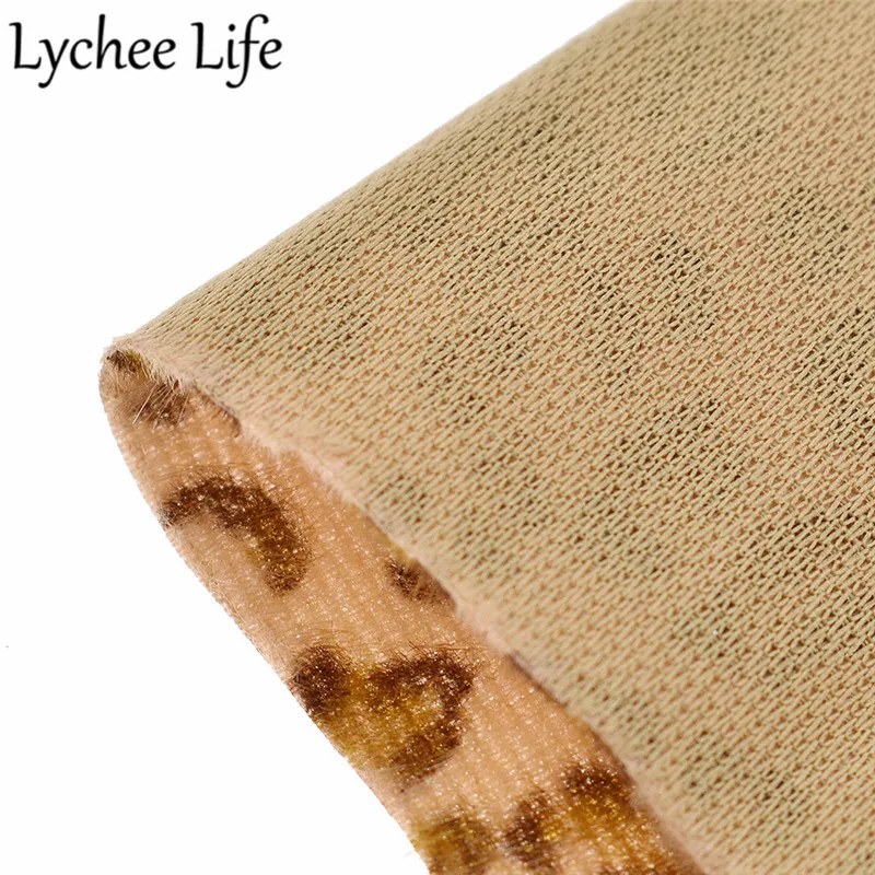 Lychee Life A4 вельвет с леопардовым принтом ткань красочные 29x21 см Ткань DIY ручной работы швейная одежда текстиль поставки