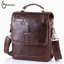 ZZNICK 2017 New Men’s Business Bag Brand Genuine Leather Male Fashion Shoulder Bags Luxury Cow Leather Handbag Men Crossbody Bag