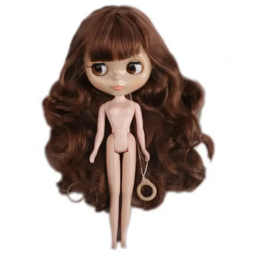 

[wamami] Shiny Face 12" Doll 7 joints Nude Doll Brown Long Hair~From Factory