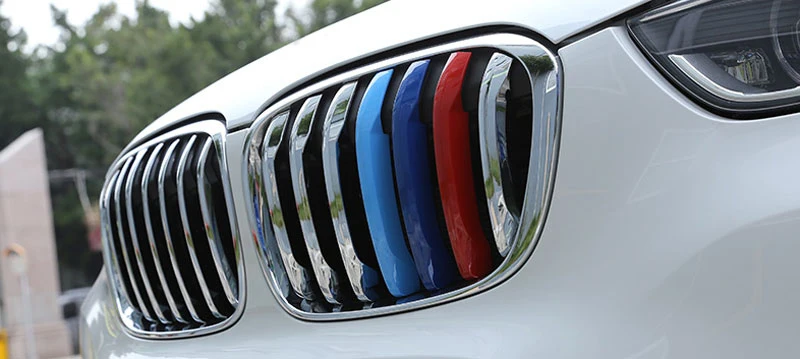 14 шт. декоративная накладка на передний гриль для BMW X1 F48 2016 2017 ABS Chrome Аксессуары
