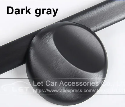 Новейшая черная серая серебристая металлическая матовая алюминиевая Виниловая пленка для отделки автомобиля, автомобильная наклейка, украшение из фольги - Название цвета: Dark gray