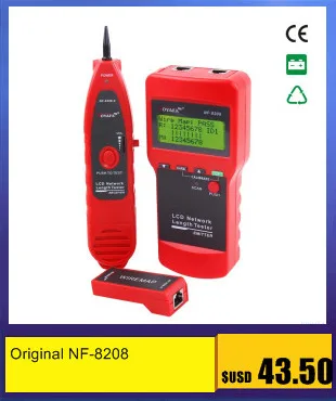 NF-3468 4 в 1 Многофункциональный цифровой RJ11/RJ45/BNC кабель USB, тестер Длина Кабеля Тестер английская версия