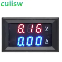 Voltmètre DC 0 100V 10A, ampèremètre LED rouge + bleu, double voltmètre numérique, jauge, affichage LED, ampèremètre, indicateur de tension