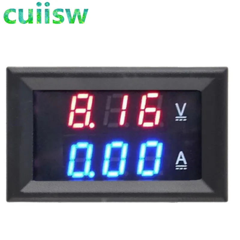 

DC 0-100V 10A Voltmeter Ammeter Red+ Blue LED Amp Dual Digital Volt Meter Gauge LED display Meter Amperemeter Voltage Indicator