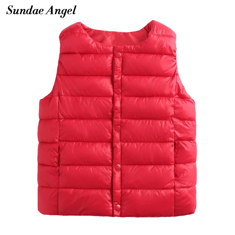 Sundae Angel Kids vests Sleeveless O Neck Winter Autumn font b Baby b font Girls Boy