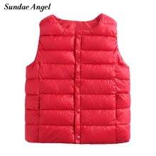 Sundae Angel Kids vests Sleeveless O Neck Winter Autumn font b Baby b font Girls Boy