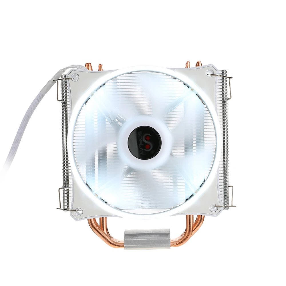 SOPLAY cpu Cooler 4 тепловые трубки 4pin 12 см светодиодный вентилятор ПК компьютер для Intel LGA 115X AMD все серии охлаждения процессора радиатор вентилятор