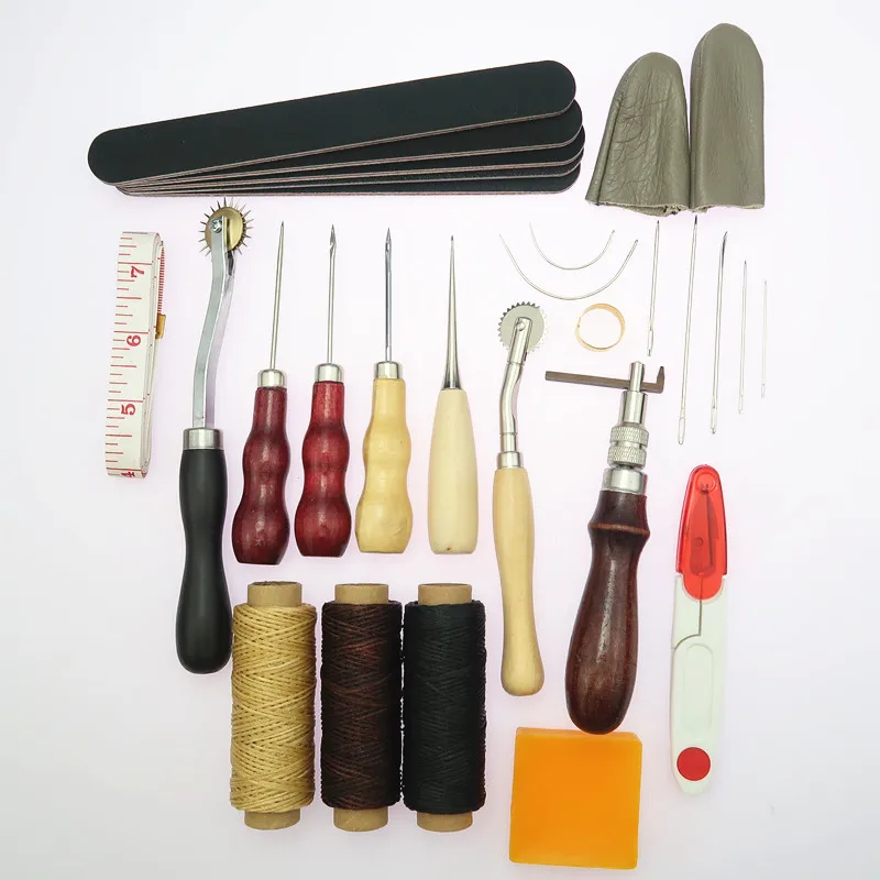 Professional Leather Craft Hand Tools Kit Handmade Leather Tools Kit