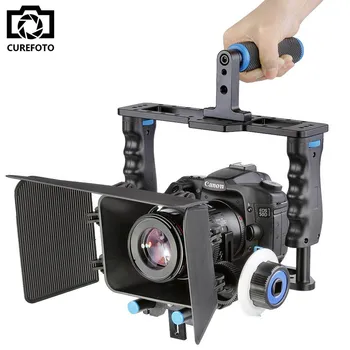

Professional DSLR Camera Rig Handheld Stabilizer Mount Cage+Matte Box+Follow Focus For Canon Nikon Sony Camera Video Camcorder
