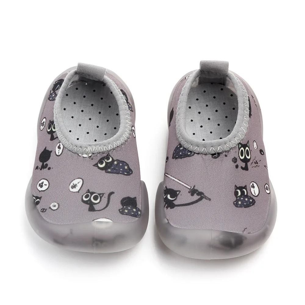 Обувь с закрытым носком для маленьких мальчиков и девочек; нескользящие носки для маленьких девочек; мягкие носки-тапочки с резиновой подошвой