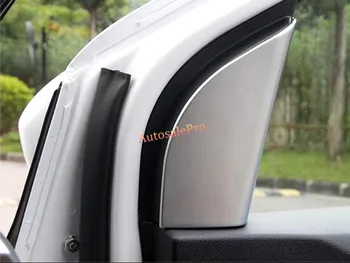 

For Honda City 2014 2015 2016 Chrome Matte Front Triangle A Pillars Cover Trim Interior 2pcs