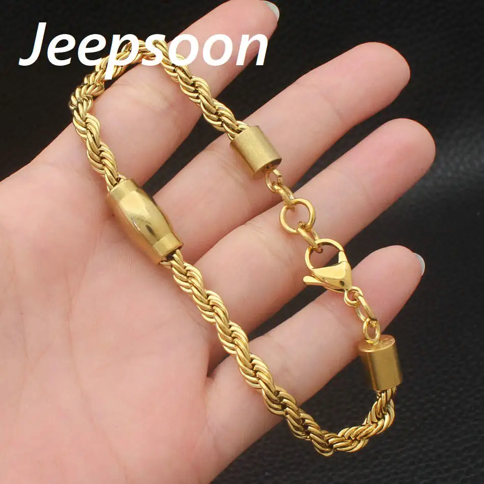 Jeepsoon Мода из нержавеющей Высокое качество Новые Сталь ювелирные изделия Твист