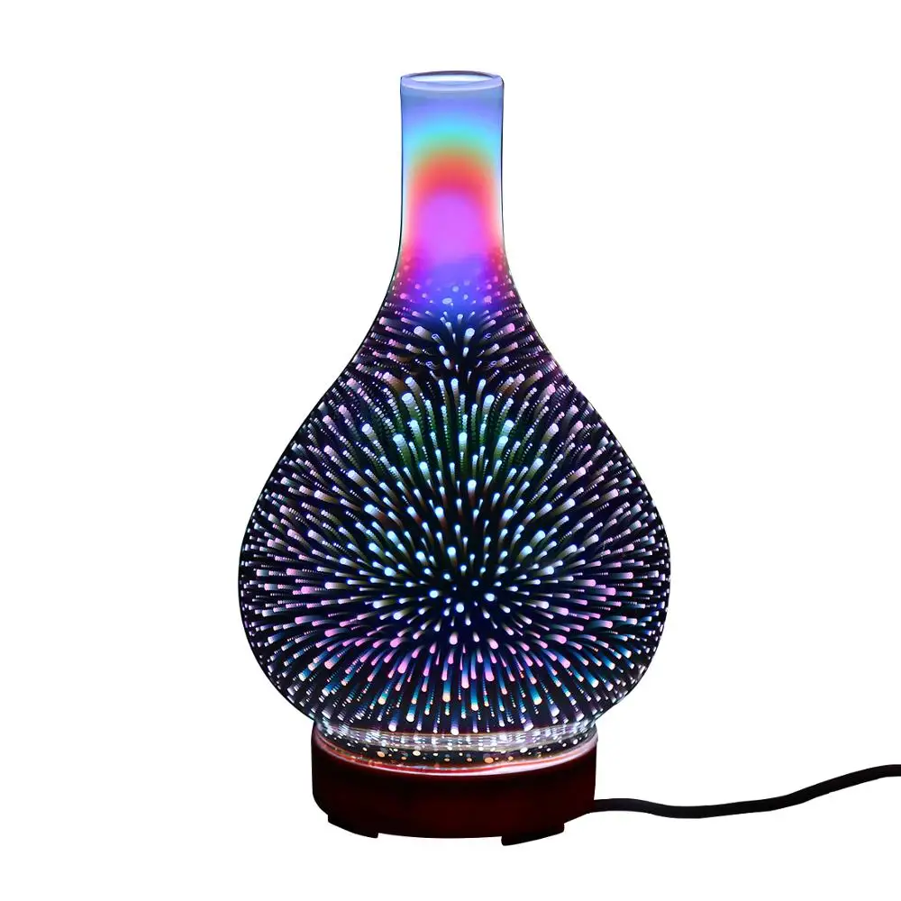 

(Ship from Uk) 3D Colorful LED Night Light Air Humidifier Aroma Oil Diffuser Ultrasonic Aromatherapy Air PurifierHome Decoration