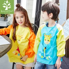 Children font b Baby b font Waterproof Long Sleeve Art Smock Apron Eating Smock for Painting