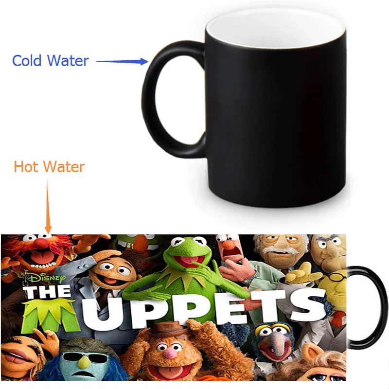 Кофейные кружки Muppets Термочувствительная кружка черного цвета с изменением