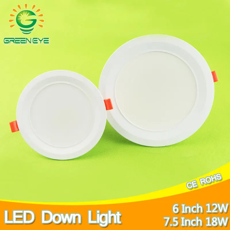 

DriverInside Ceiling Recessed LED Downlight 12w 18w 220V New Spot Light Indoor Lighting Living Home Foyer Warm Nature Cool White
