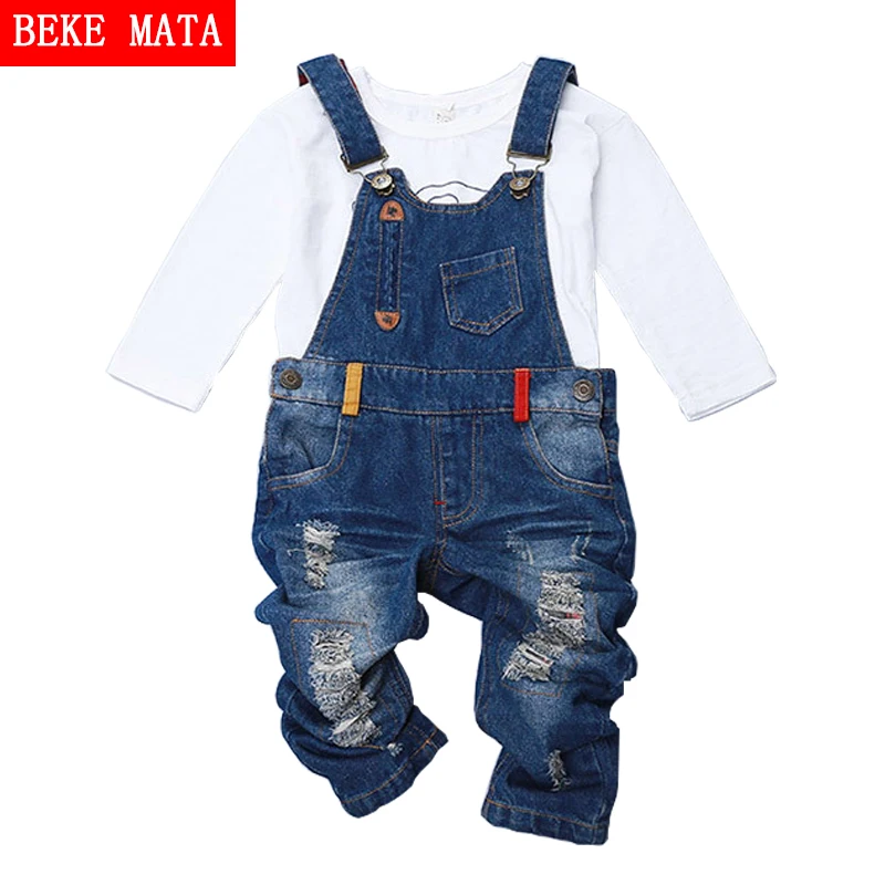 Baby Boy Overalls 2017 Spring Fashion Denim Kids Overalls For Boys 2 9Y