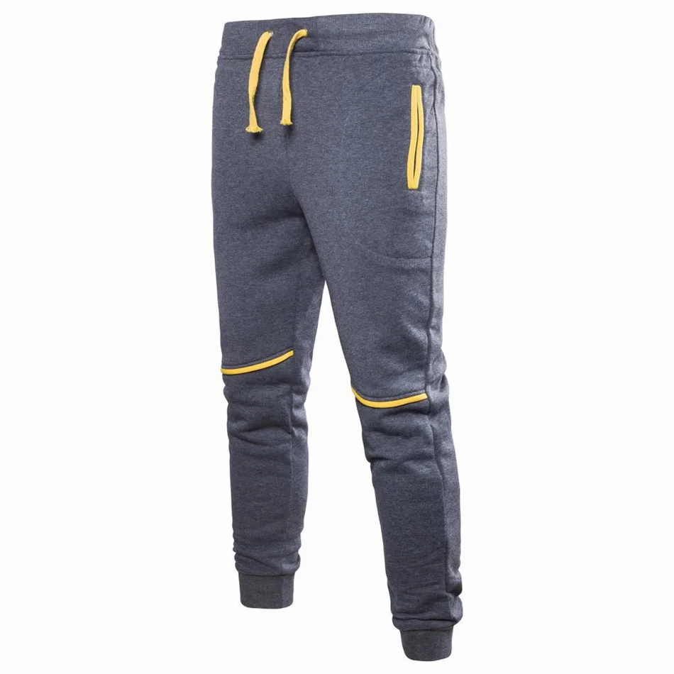 

2018 fashion Sweatpants Men Zipper Pockets Solid Color pants men Casual Trousers Men Clothes Joggers Pants Man Street Wear
