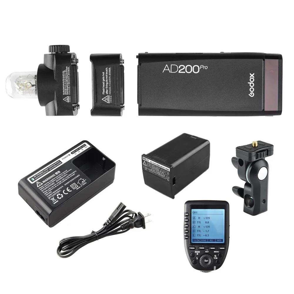 Карманная вспышка Godox AD200Pro ttl 200Ws 2,4G HSS 1/8000 2900mAh литий-ионная батарея Внешняя вспышка для Canon Nikon sony Olympus Fuji - Цвет: AD200Pro add Xpro