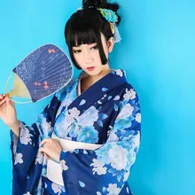 Женское японское традиционное кимоно с Obi винтажное женское вечернее кимоно платье японское кимоно Цветок юката халаты A60605