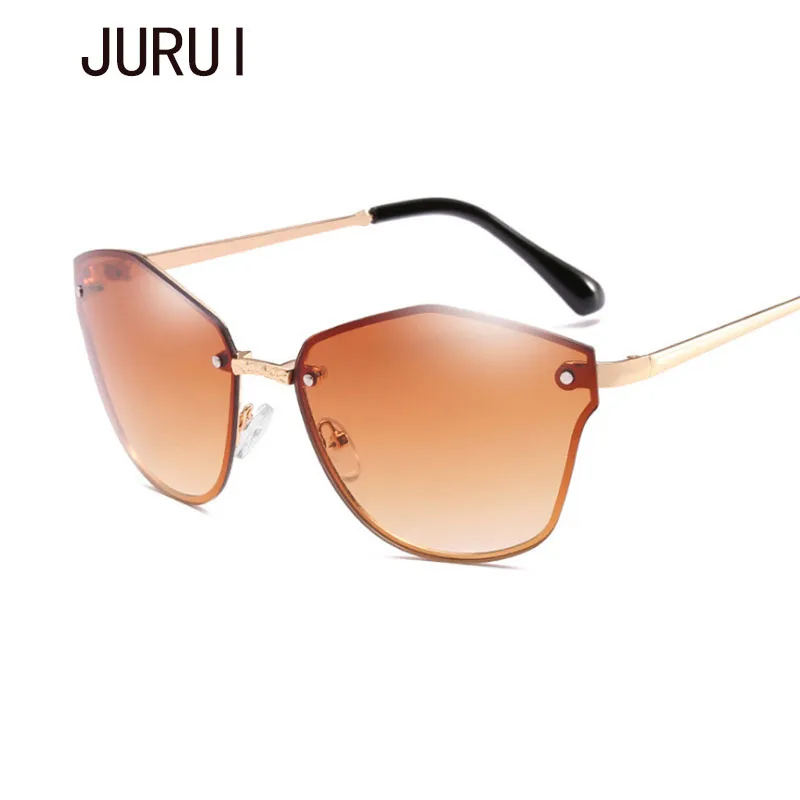 Jurui 2018 Новый Негабаритных кошачий глаз Солнцезащитные очки для женщин Для Мода