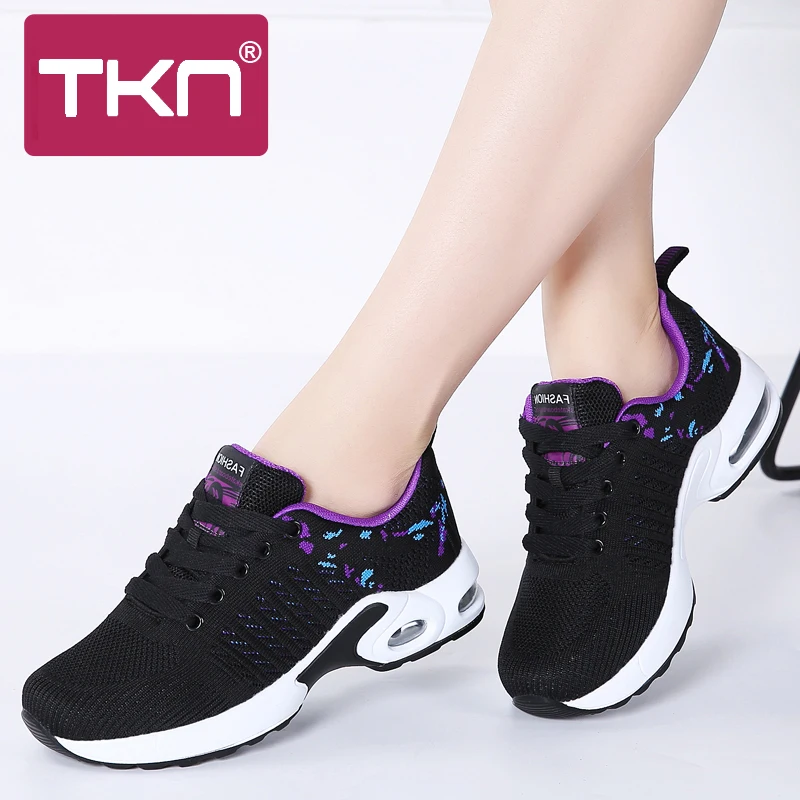 

TKN 2019 Spring Women Flat Platform Sneakers for Women Light Mesh Black Sneakers Shoes Tenis Feminino Ladies Walking Shoes 1859