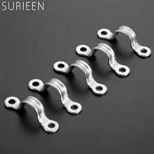 SURIEEN 5pcs Marine Grade 316 Stainless Steel Sheet Eye Lacing Straps Tie Down Anchor Strap Saddle Clip Boat Accessories 10*11mm stylish boat anchor shape tie clip