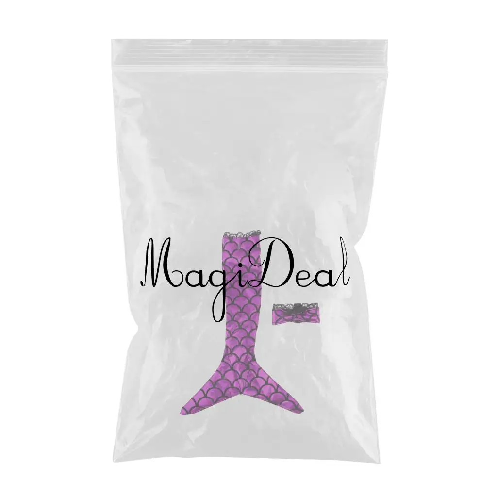   Popular Mermaid Dress Swimwear Bathing Suit For   Dolls Dress Up Purple