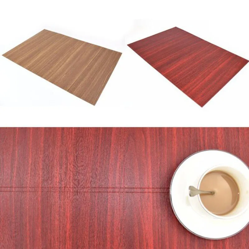 50pcs Creative Wood Grain Table Mat Tree Dining Tables Place Pad Tableware Restaurant Decor