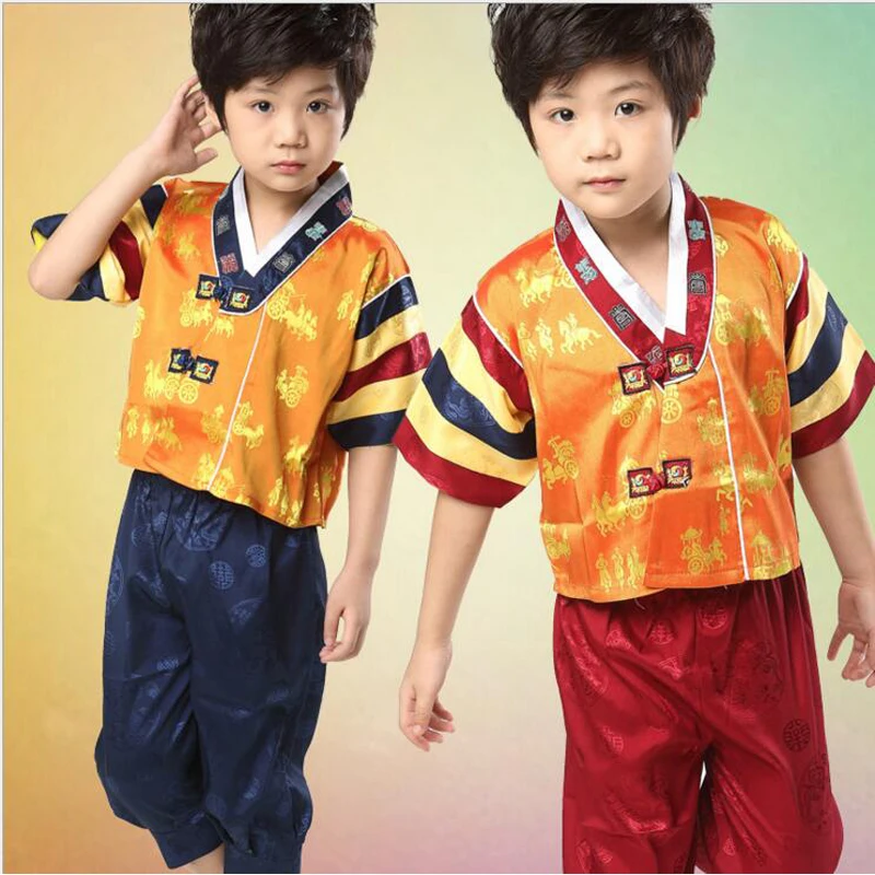 Kids Embroidery Korean Traditional outfits Boys National Cosplay