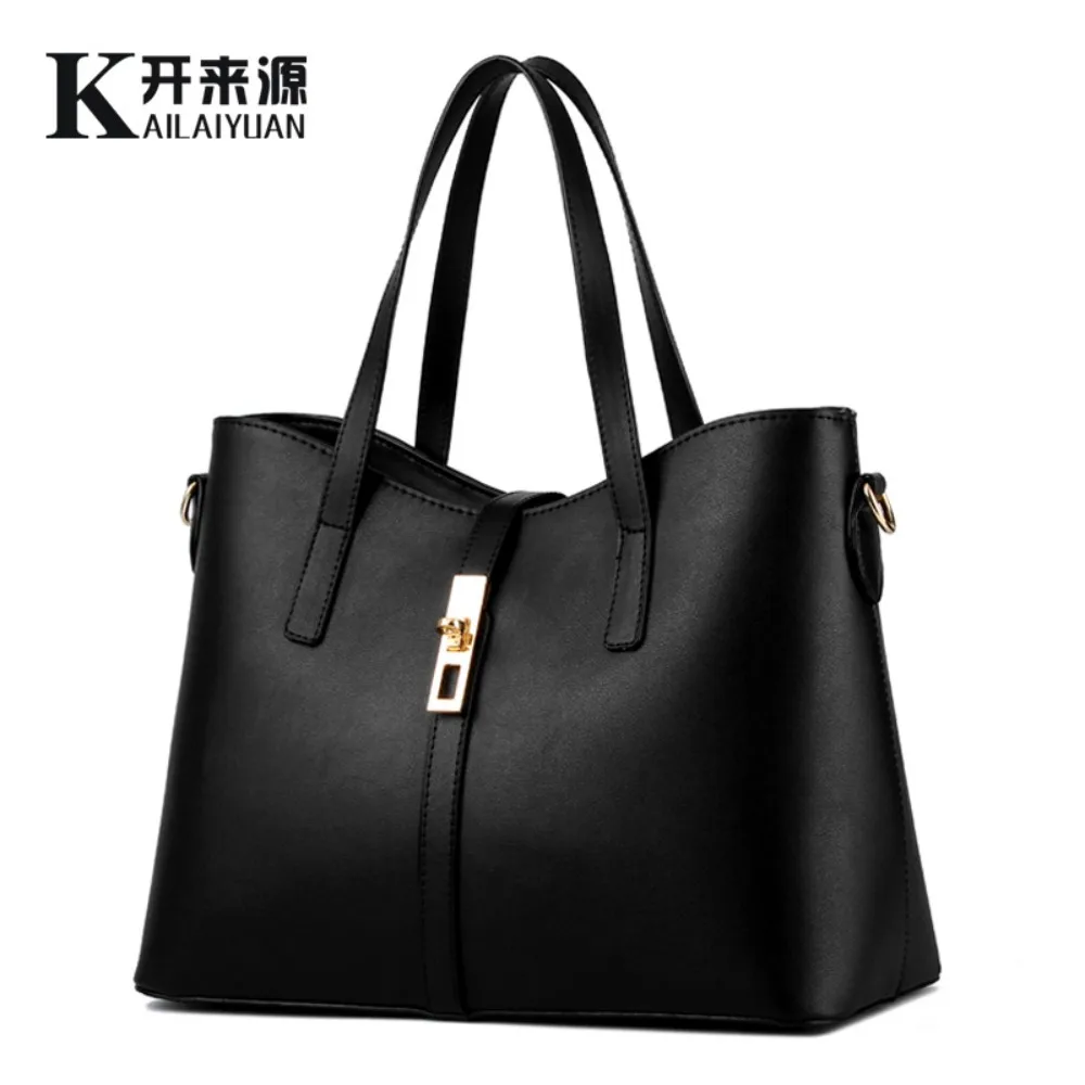 

KLY 100% Genuine leather Women handbags 2018 New Paragraph tide Ms female bag big bag simple shoulder bag handbag Messenger
