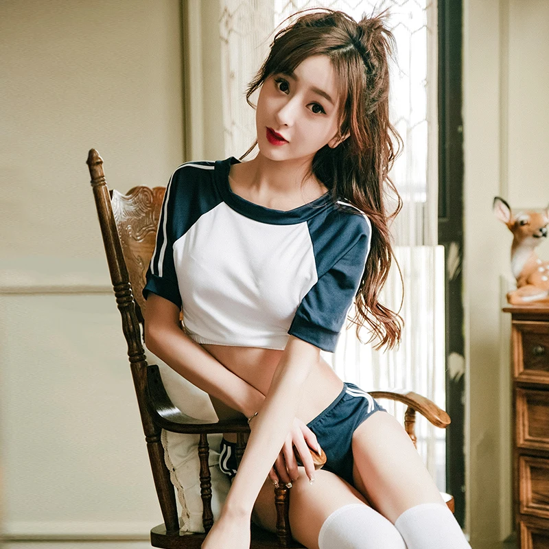 

Sexy Lingerie Underwear Sailor Student JK Uniform Cosplay Japanese Anime School Uniform Sailor Tops Shorts Set for Women