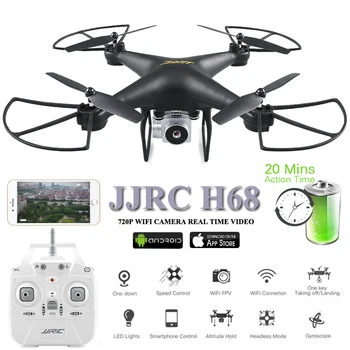 

JJRC H68 Drones with Camera 20 Minustes Dron 2.4G Quadcopter WiFi FPV Quadrocopter Altitude Hold RC Helicopter Toys For Children