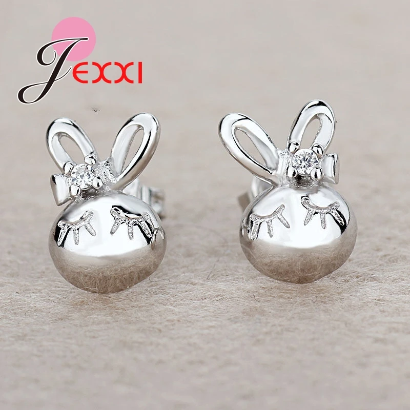 Женские серьги кролики из серебра 925 пробы|earings|earring jackets for diamond studsearring studs guys |