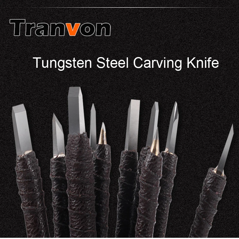 

Tungsten Steel Stone Carving Knife Engraving Knife Sculpture Stone Chisel Wood Carving Set Wood Chisel Tools