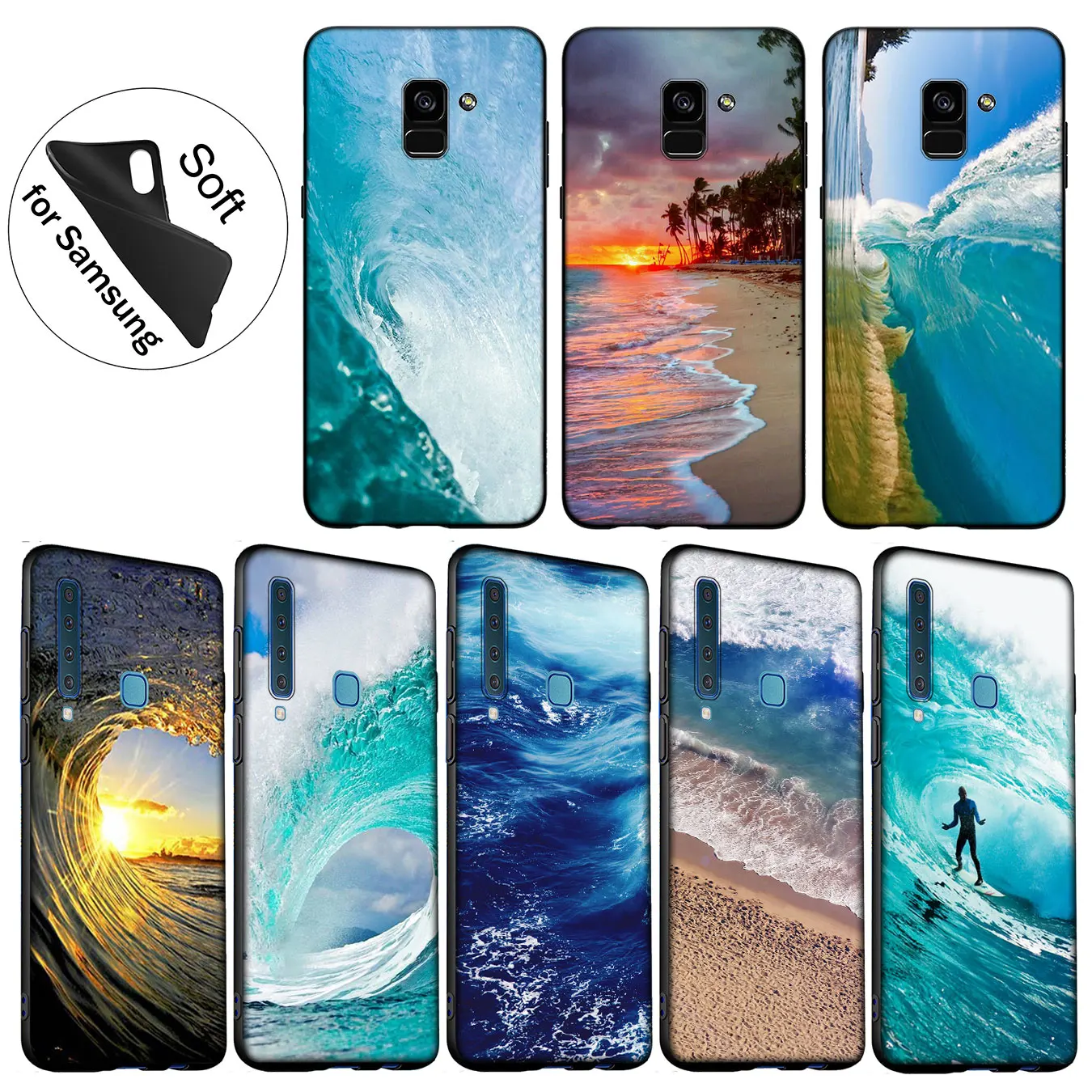 IYICAO летний мягкий чехол для Samsung Galaxy A6 A9 A8 A7 2018 A3 A5 2016 2017 Note 9 8 10 Plus Lite |