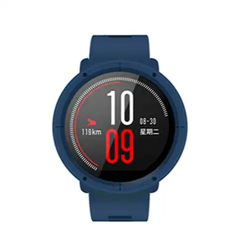 Чехлы для часов для Xiaomi Huami Amazfit Pace Smartwatch чехол PC защитный чехол бампер Pace 2 умные спортивные часы аксессуары - Цвет: DARK BLUE