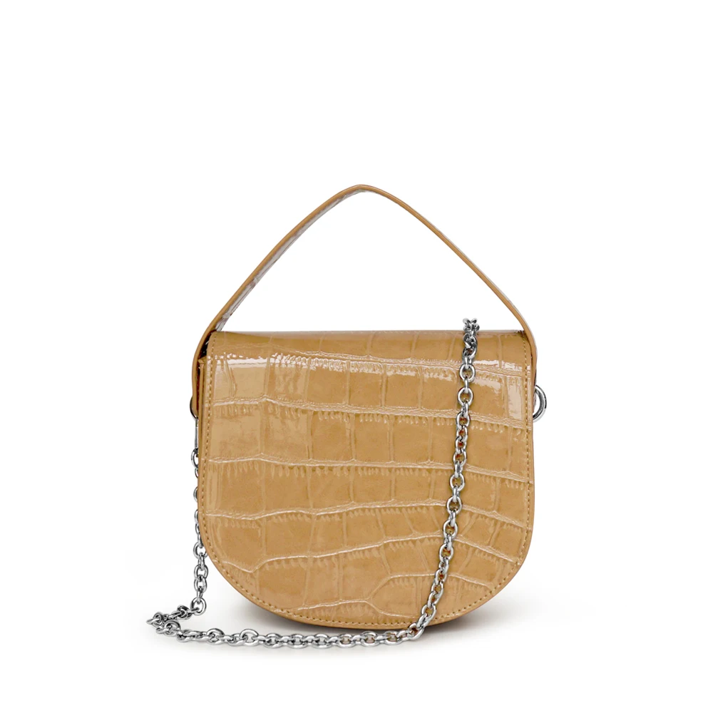

Fashion crocodile leather saddle bag ladies luxury shoulder bag small round bag handbag spring and summer Messenger bag Messenge