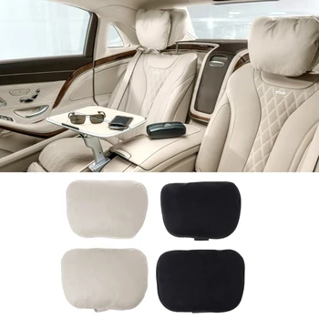 

QILEJVS 2 Pcs Universal Car Headrest S Class Ultra Soft Pillow For Mercedes Benz Maybach
